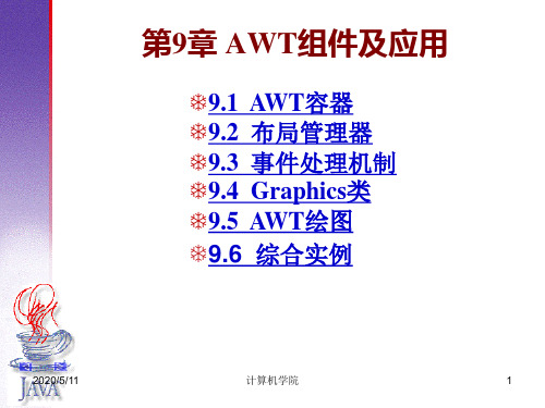 第9章 AWT组件及应用