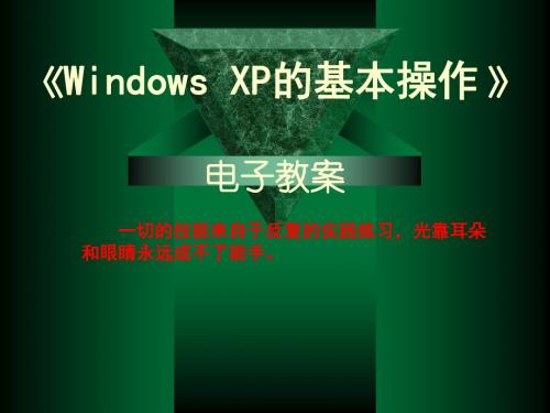 Windows XP的基本操作