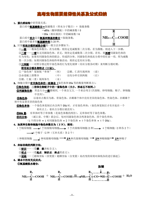 2012高考生物知识点总结cc