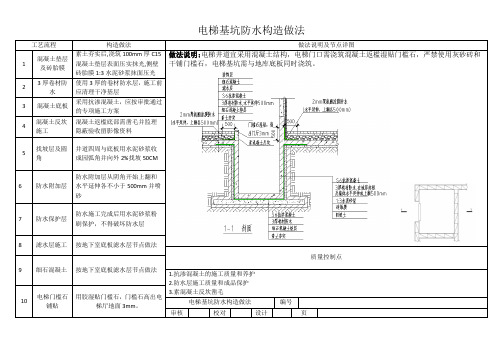 (完整版)电梯基坑防渗漏做法