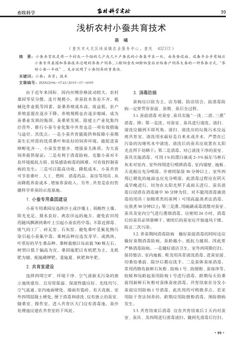 浅析农村小蚕共育技术