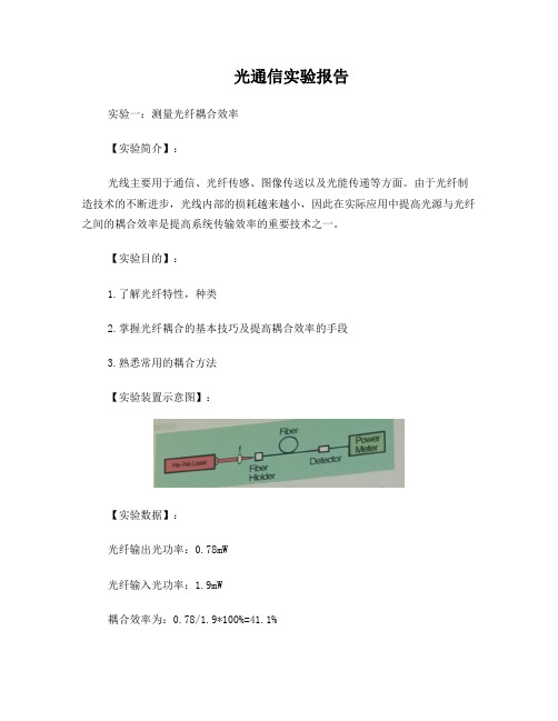 光通信实验报告