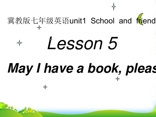 冀教版七年级英语上册 Unit 1 Lesson 5 课件(共30张PPT)