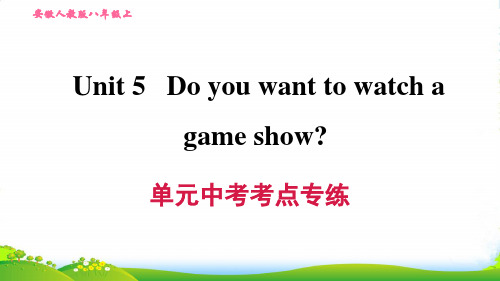 八年级上册英语(安徽专版)习题课件：Unit 5 单元中考考点专练(共25张PPT)