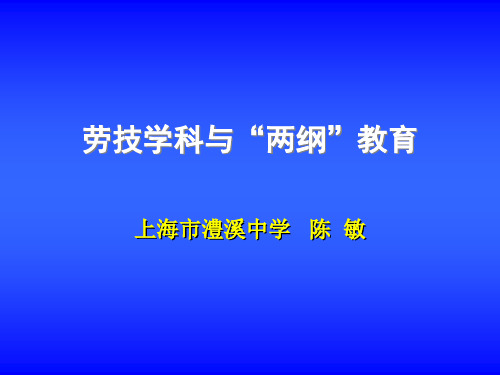 初中劳技教学实践两纲教育