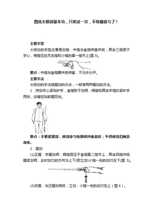 图说太极剑基本功，只发这一次，不收藏就亏了！