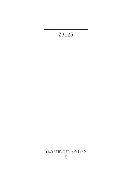 Z3125智能绝缘电阻测试仪说明书