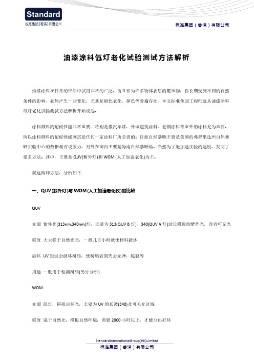 油漆涂料氙灯老化试验测试方法解析