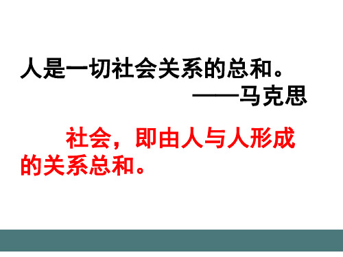 人教部编版八年级道德与法治上册1.1我与社会课件