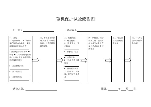 微机保护试验流程图(改动)