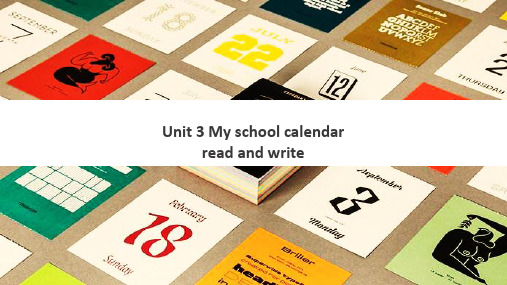 五年级英语下册Unit 3 My school calendar人教PEP版