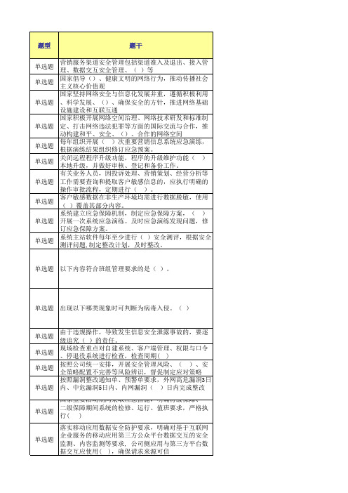 2020安全考试-E卷(基础+信息安全)