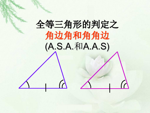 13.2三角形全等的判定(A.S.A.和A.A.S.)课件