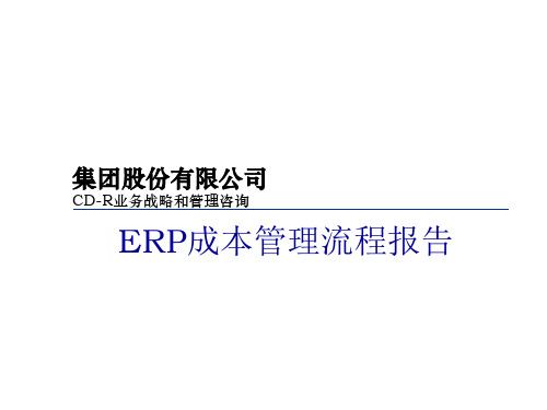 ERP成本管理流程案例详解(共26页)