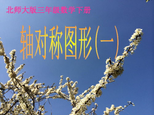 北师大版小学三年级数学下册《轴对称图形》PPT课件