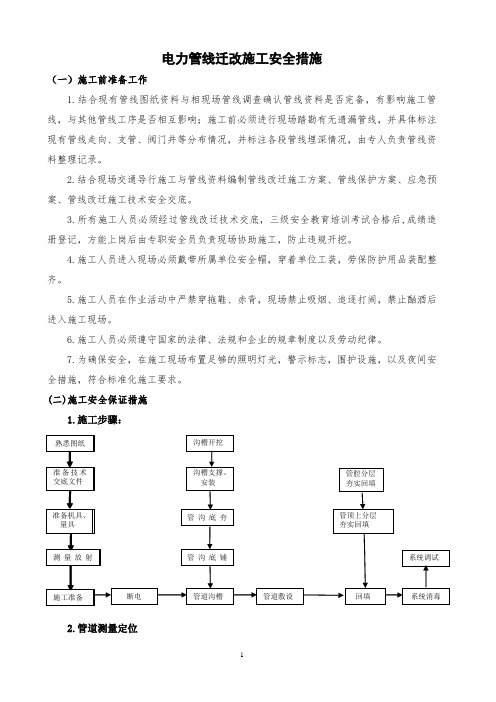 电力管线迁改施工安全措施