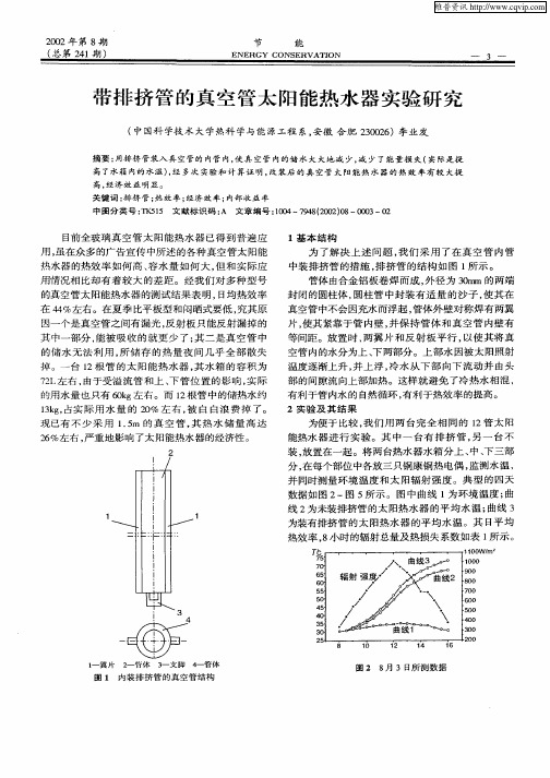 带排挤管的真空管太阳能热水器实验研究