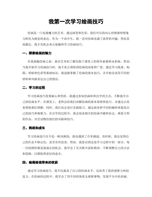 我第一次学习绘画技巧