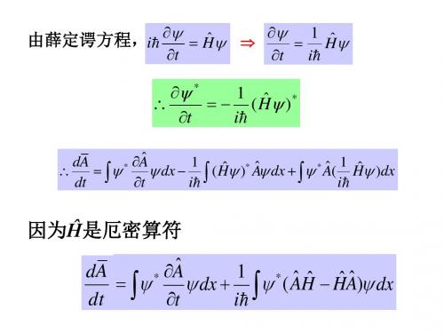 力学量随时间的演化与对称性