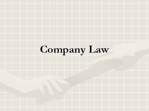 company law 1公司法(双语PPT)