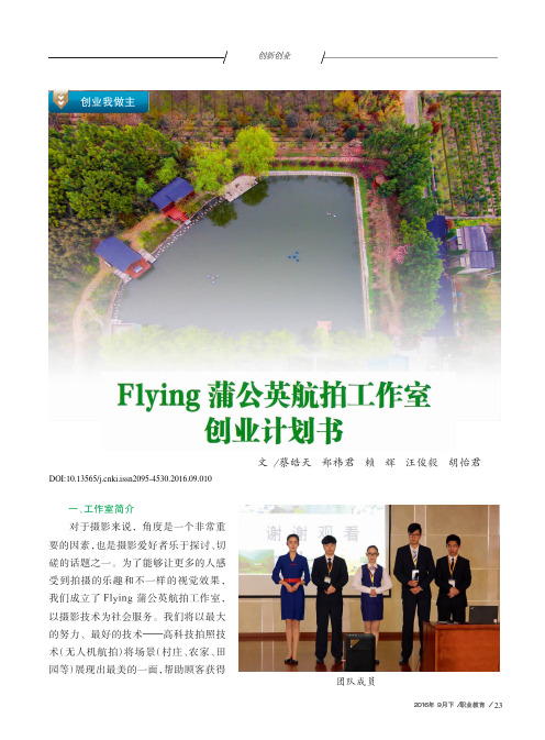 Flying蒲公英航拍工作室创业计划书