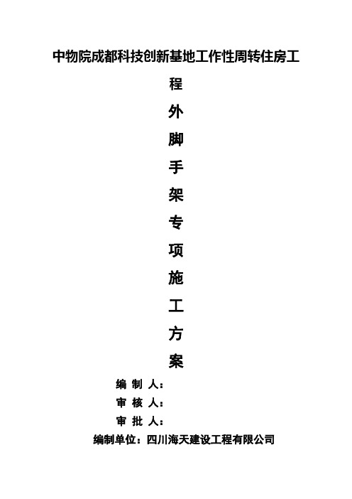 脚手架专项施工方案 (2)