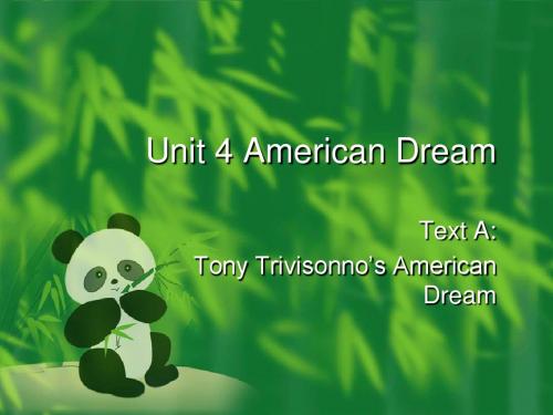 Unit 4 American Dream