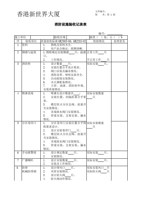 消防设施验收记录表.doc