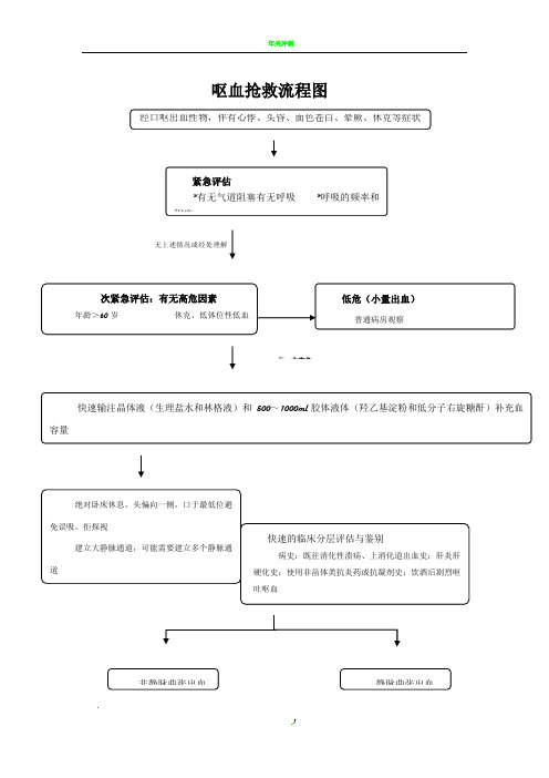 呕血抢救流程图