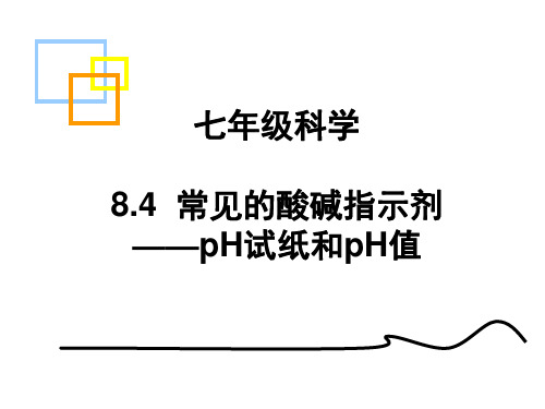 8.4常见的酸碱指示剂——pH试纸和pH值