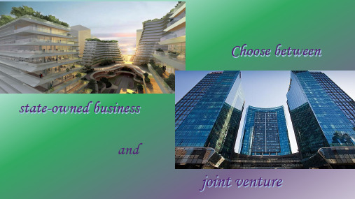 选择国企还是合资企业Choose between state-owned business and joint venture(课堂PPT)