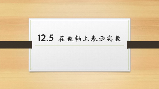 12.5在数轴上表示实数