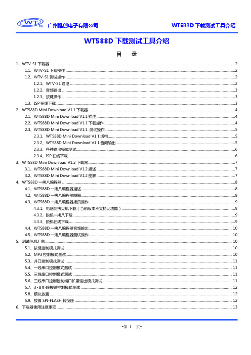 WT588D下载测试工具介绍V2.10