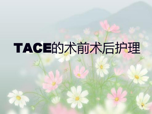 TACE护理PPT演示课件