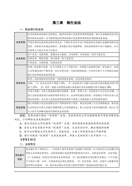 2019年强化讲义-第24节商经法 经济法-银行业法-汪华亮