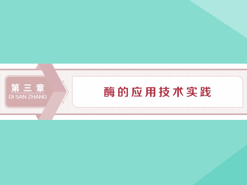 2019_2020学年高中生物第三章酶的应用技术实践第一节酶的制备和应用课件苏教版选修1