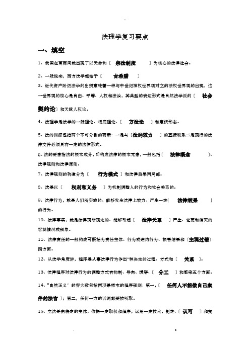 法理学复习要点