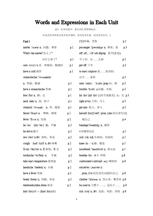 2014年人教新版八年级下单词表