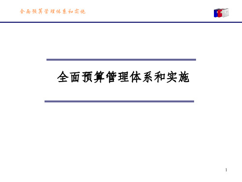 全面预算管理体系的设计与实施_OK