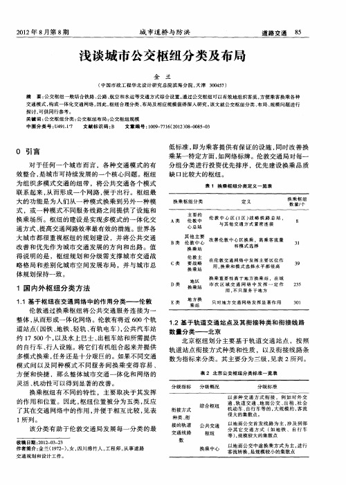 浅谈城市公交枢纽分类及布局