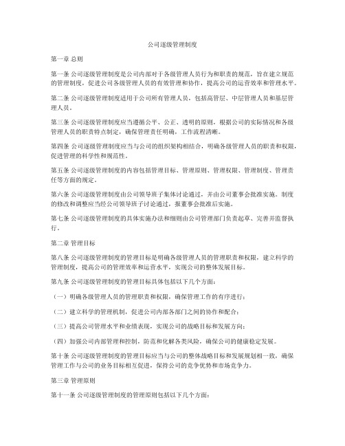 公司逐级管理制度