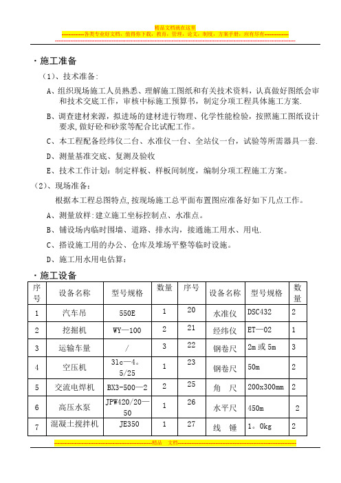 2)人工挖孔灌注桩施工方案