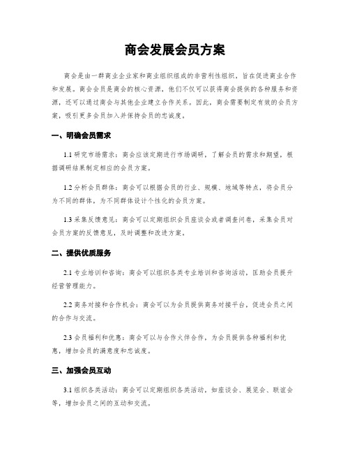 商会发展会员方案