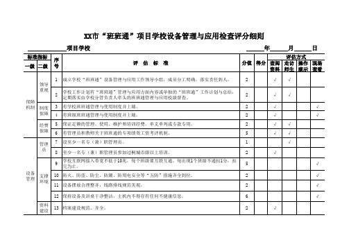 班班通评分细则