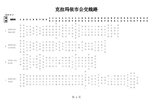 克拉玛依市公交线路6页word文档