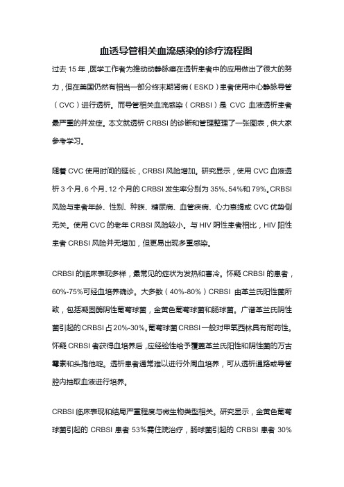 19-6血透导管相关血流感染的诊疗流程图