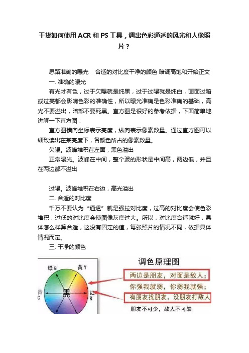 干货如何使用ACR和PS工具，调出色彩通透的风光和人像照片？