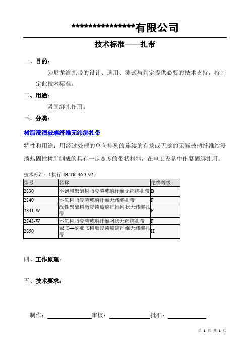 扎带-技术标准