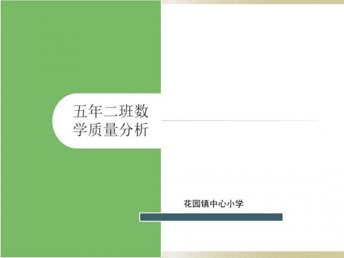 数学质量分析PPT