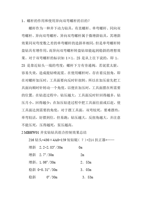 螺杆的作用和使用异向双弯螺杆的目的